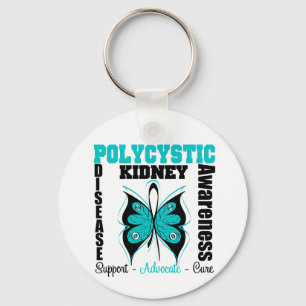 Polycystic Kidney Disease Awareness Butterfly Sleutelhanger