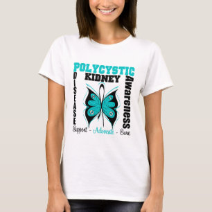 Polycystic Kidney Disease Awareness Butterfly T-shirt