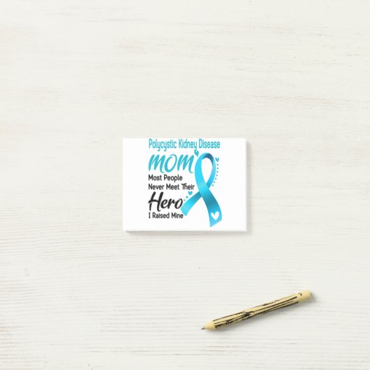 Polycystic Kidney Disease Awareness Month Ribbon G Post-it® Notes (Op bureau)