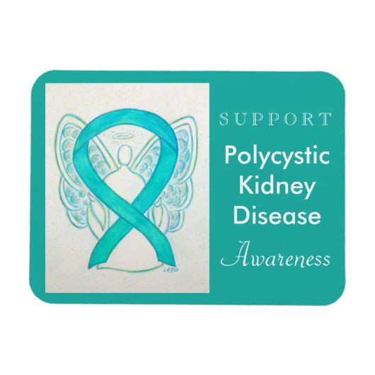 Polycystic Kidney Disease Awareness Ribbon Magnet Magneet (Horizontaal)