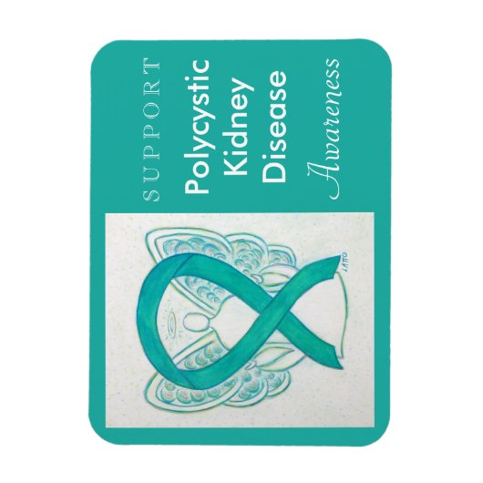 Polycystic Kidney Disease Awareness Ribbon Magnet Magneet (Verticaal)