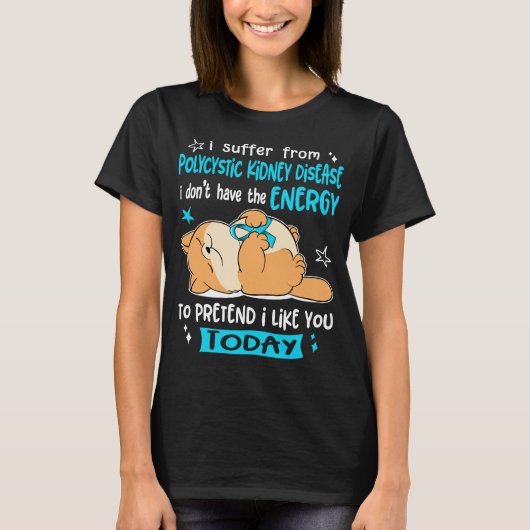 Polycystic Kidney Disease Awareness Ribbon Support T-shirt (Voorkant)