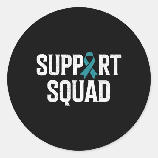 Polycystische nierziekte krijger support squad ronde sticker (Voorkant)
