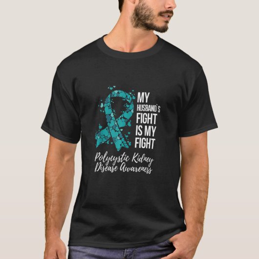 Polycystische nierziekte PKD A van mijn echtgenoot T-shirt (Voorkant)