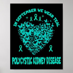Polycystische Nierziekte September We dragen Teal  Poster