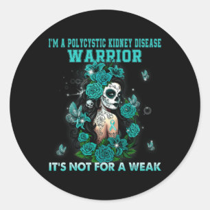 Polycystische nierziekte Sugar Skull Butterfly AW Ronde Sticker