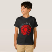 Polycythemia Vera Awareness Red Sunflower Mpn Bloo T-shirt (Voorkant volledig)