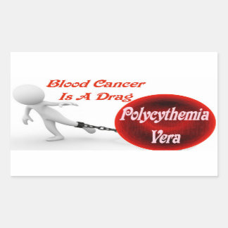 Polycythemia vera bloedkanker is een sleur rechthoekige sticker