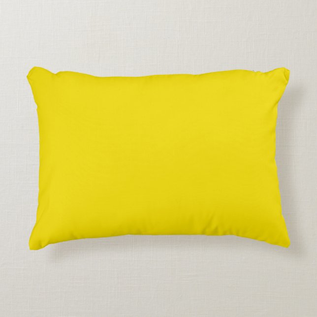 Polyester Accent Pillow 16 x 12 inch, Lemon Yellow Kussen (Voorkant)
