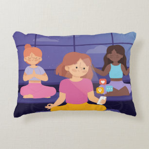 Polyester in penseel accent kussen