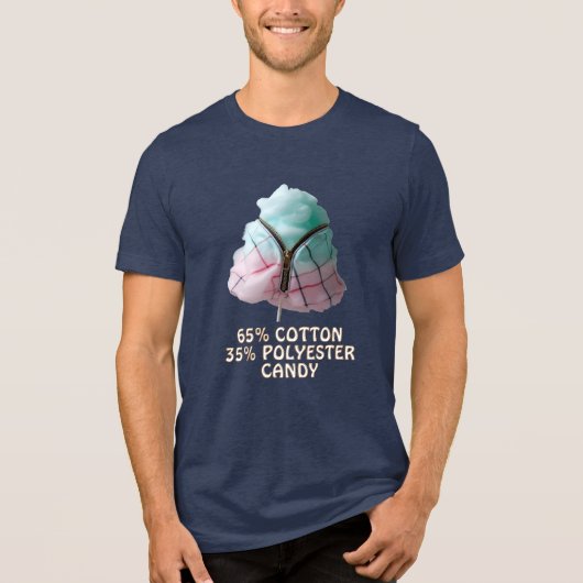 Polyester-Katoen Mix Snoep Tri-Blend Shirt (Voorkant)