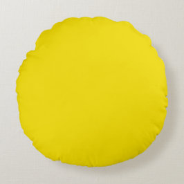 Polyester Round Sierkussen (16 inch), lemongeel Rond Kussen