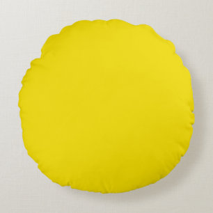 Polyester Round Sierkussen (16 inch), lemongeel Rond Kussen