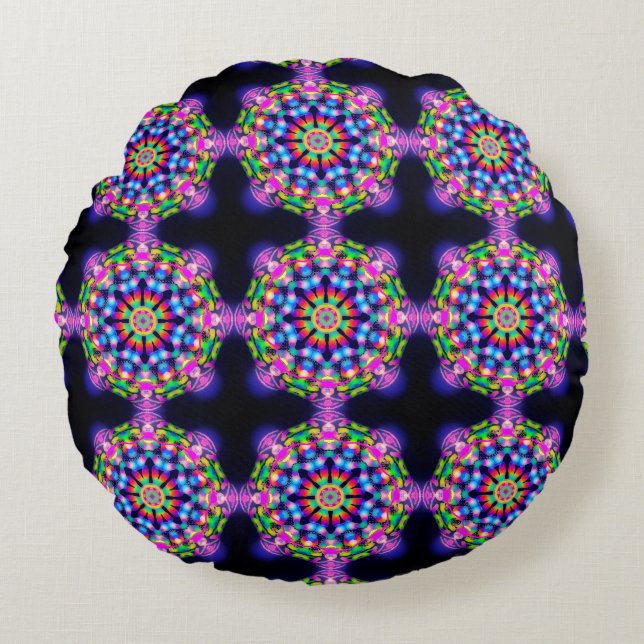 Polyester Round Sierkussen Rond Kussen (Voorkant)