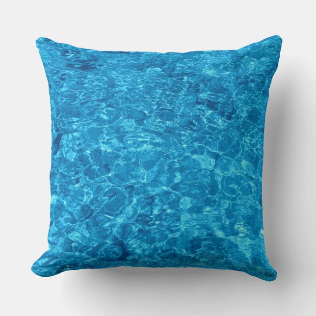 Polyester ThrowPillow 20 x 20 inch Beach Water Des Kussen (Voorkant)