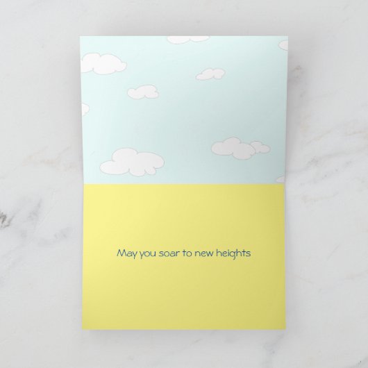 Polyethyleenglycol stijgend - aangepaste gevouwen bedankkaart (Binnen)