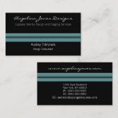 Polyetisch professioneel Visitekaartje, zacht Blau Visitekaartje (Voorkant / Achterkant)