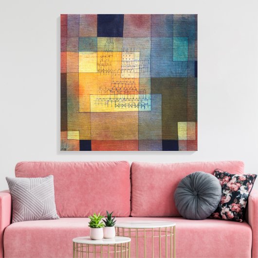 Polyfone Architectuur | Paul Klee | Canvas Afdruk (Insitu (Woonkamer))