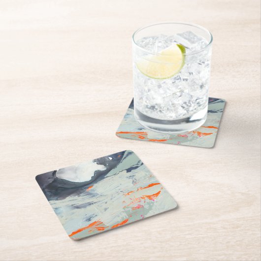 Polyfonisch Zee - Beige Kartonnen Onderzetters (Insitu)