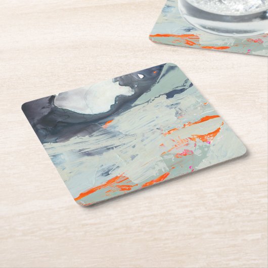 Polyfonisch Zee - Beige Kartonnen Onderzetters (Schuin)