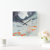 Polyfonisch Zee - Beige Vierkante Klok (Huis)