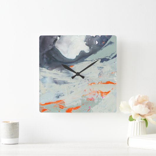 Polyfonisch Zee - Beige Vierkante Klok (Huis)