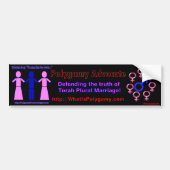 Polygamie Advocate bumpersticker (Voorkant)