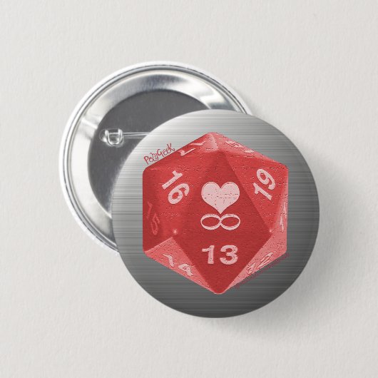 PolyGeek Button - Roze (Voorkant /achterkant)