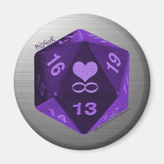 PolyGeek Magnet - Paarse (Voorkant)