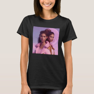 Polygel Kleuren Water Kleuren Vrouwen Kostuum Zons T-shirt