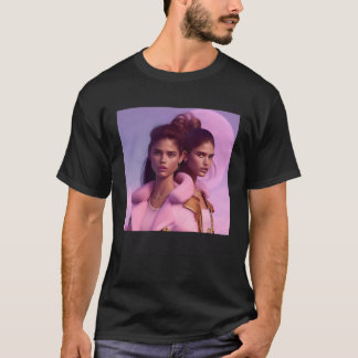 Polygel Kleuren Water Kleuren Vrouwen Kostuum Zons T-shirt