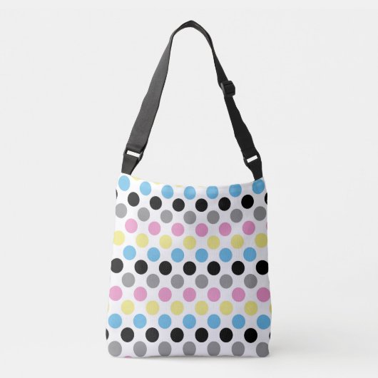 Polygender Pride Flag Kleuren Polkadots Crossbody Tas (Voorkant)