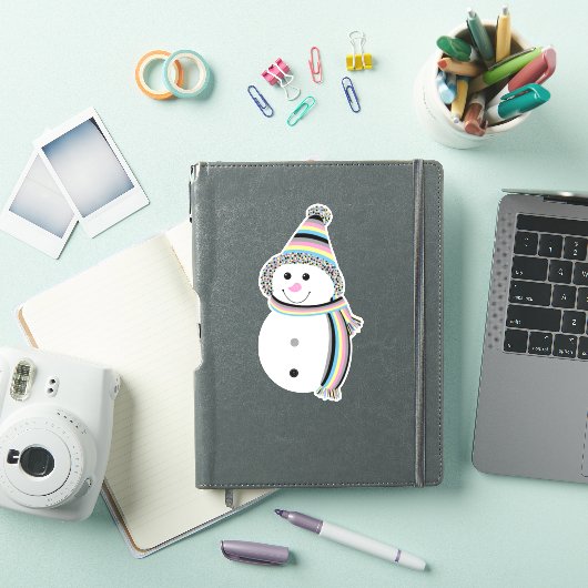Polygender Pride Snowman Sneeuwman Vlag Sticker (iPad Cover)