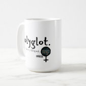 Polyglot Meertalig  (Vrouwen in Tech) Koffiemok (Voorkant links)