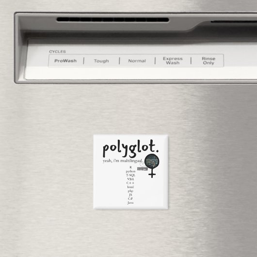 Polyglot Meertalig  (Vrouwen in Tech) Magneet (Insitu (Vaatwasser))