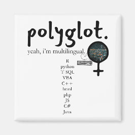 Polyglot Meertalig  (Vrouwen in Tech) Magneet