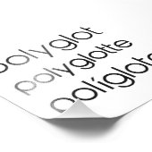 Polyglot Polyglotte Polyglota Multiple Languages Foto Afdruk (Hoek)