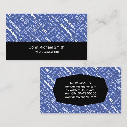 Polyglot-Visitekaartje voor vertalers Visitekaartje (Voorkant / Achterkant)