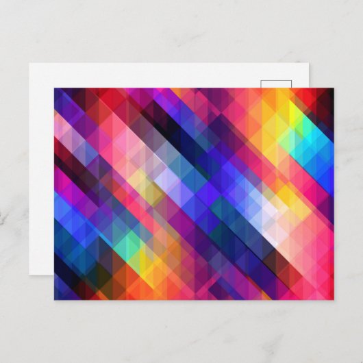Polygon abstract colorful pattern briefkaart (Voorkant / Achterkant)