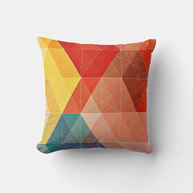 Polygon Abstract Kussen (Voorkant)