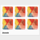 Polygon Abstract Vierkante Sticker (Vel)