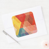 Polygon Abstract Vierkante Sticker (Envelop)