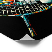 Polygon Art Badminton Player Shuttle Badmintoner  Poster (Hoek)