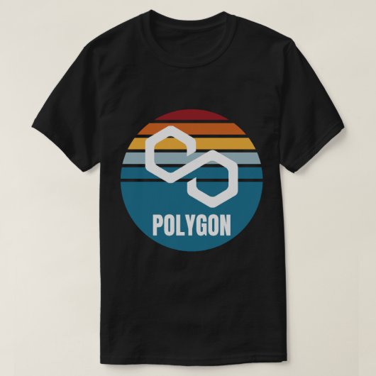 Polygon Crypto MATIC Cryptocurrency Moderne zonson T-shirt (Design voorkant)