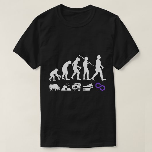 Polygon Evolution Money Matic Crypto T-shirt (Design voorkant)