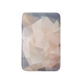 Polygon Geometric Abstract Bath Mat Gray Blush (Voorkant Verticaal)