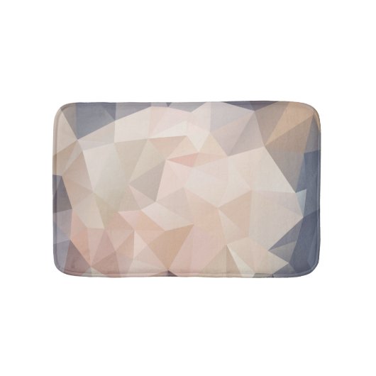 Polygon Geometric Abstract Bath Mat Gray Blush (Voorkant)