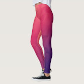 Polygon Geometric Paars Pink Oranje Zany Mode Leggings (Links)