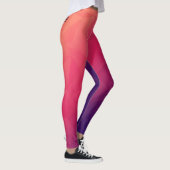 Polygon Geometric Paars Pink Oranje Zany Mode Leggings (Rechts)
