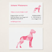 Polygon Great Dane Pink Visitekaartje (Voorkant /achterkant)